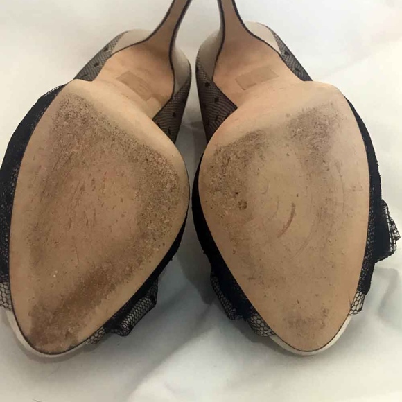 Christian Dior Bow Front Open Toe Platform Heel - Picture 3 of 5